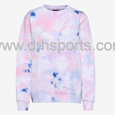 Pink and Blue Tie Dye Sweatshirt Manufacturers in St Johns